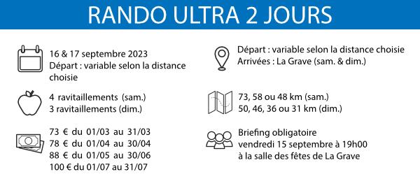 Encart rando ultra 2 jours